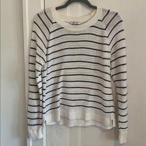 Madewell blue and white striped sweater